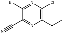 3-ブロモ-5-クロロ-6-エチルピラジン-2-カルボニトリル